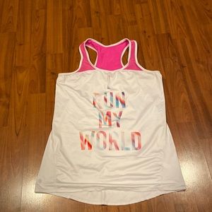 Athleta girl I RUN MY WORLD tank